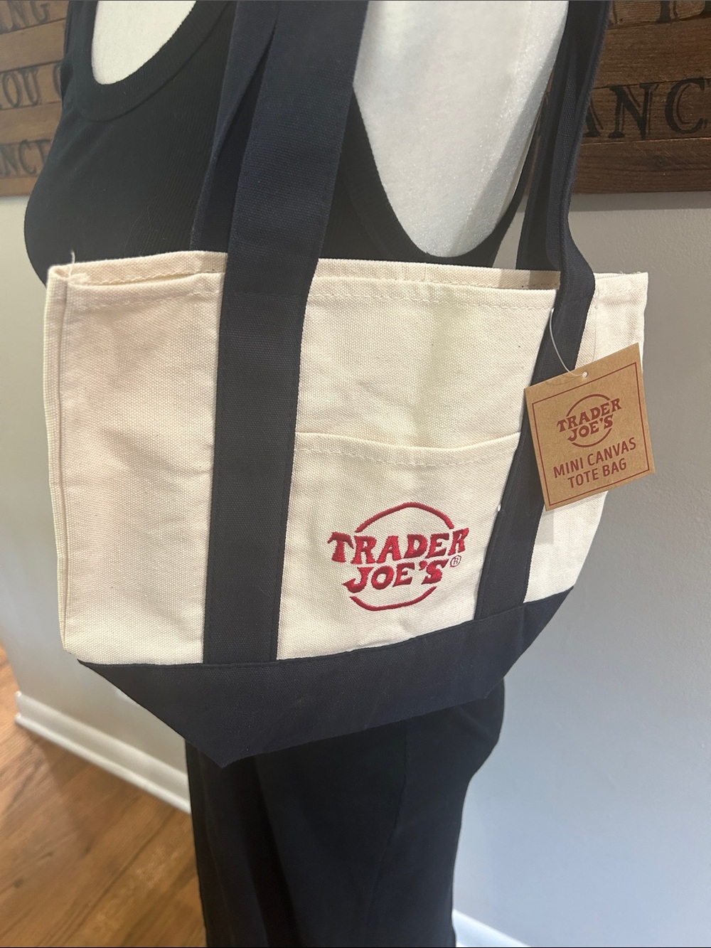 NWT Trader Joe’s Canvas Mini Tote Bag